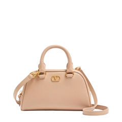 VLogo Signature Mini Grained Leather Mini Bag - Beige