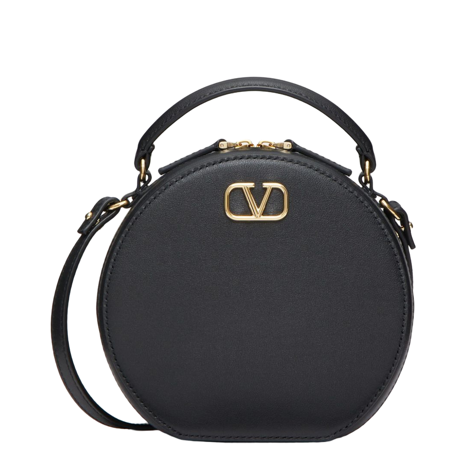 Vlogo Signature Calfskin Mini Bag in Black