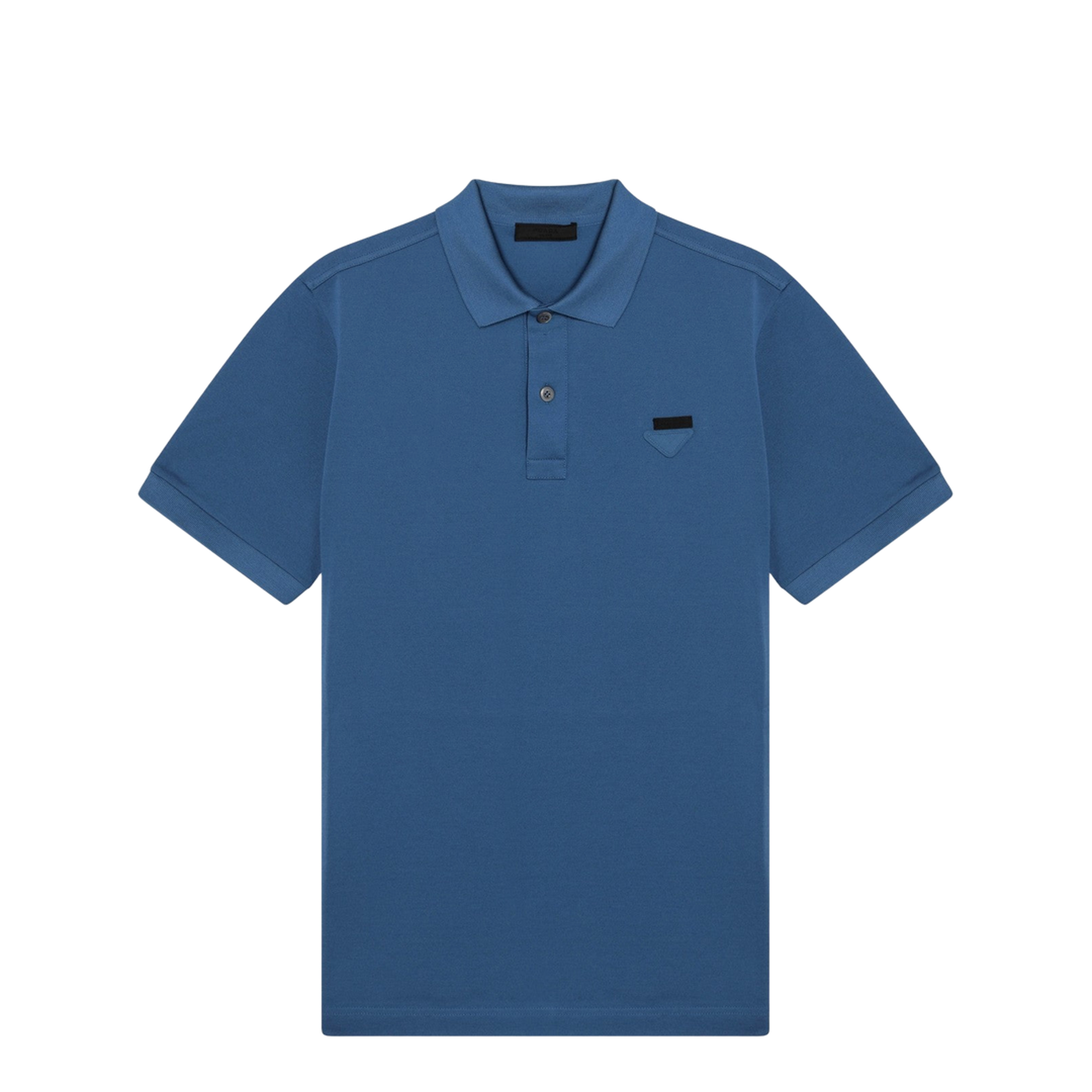Light Blue Cotton Piqué Polo