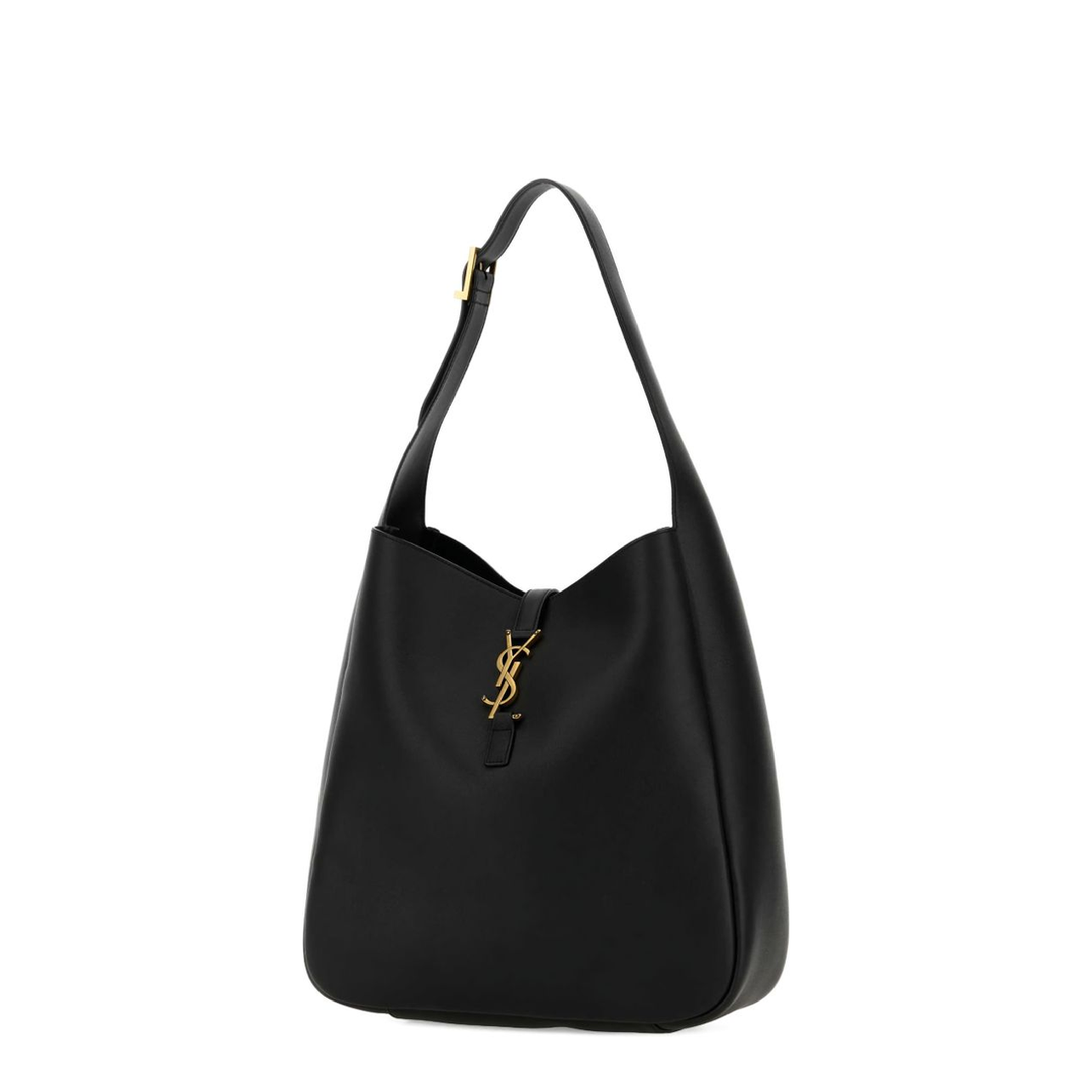 Le 5 À 7 Supple Large Grained Calfskin Shoulder Bag - Black