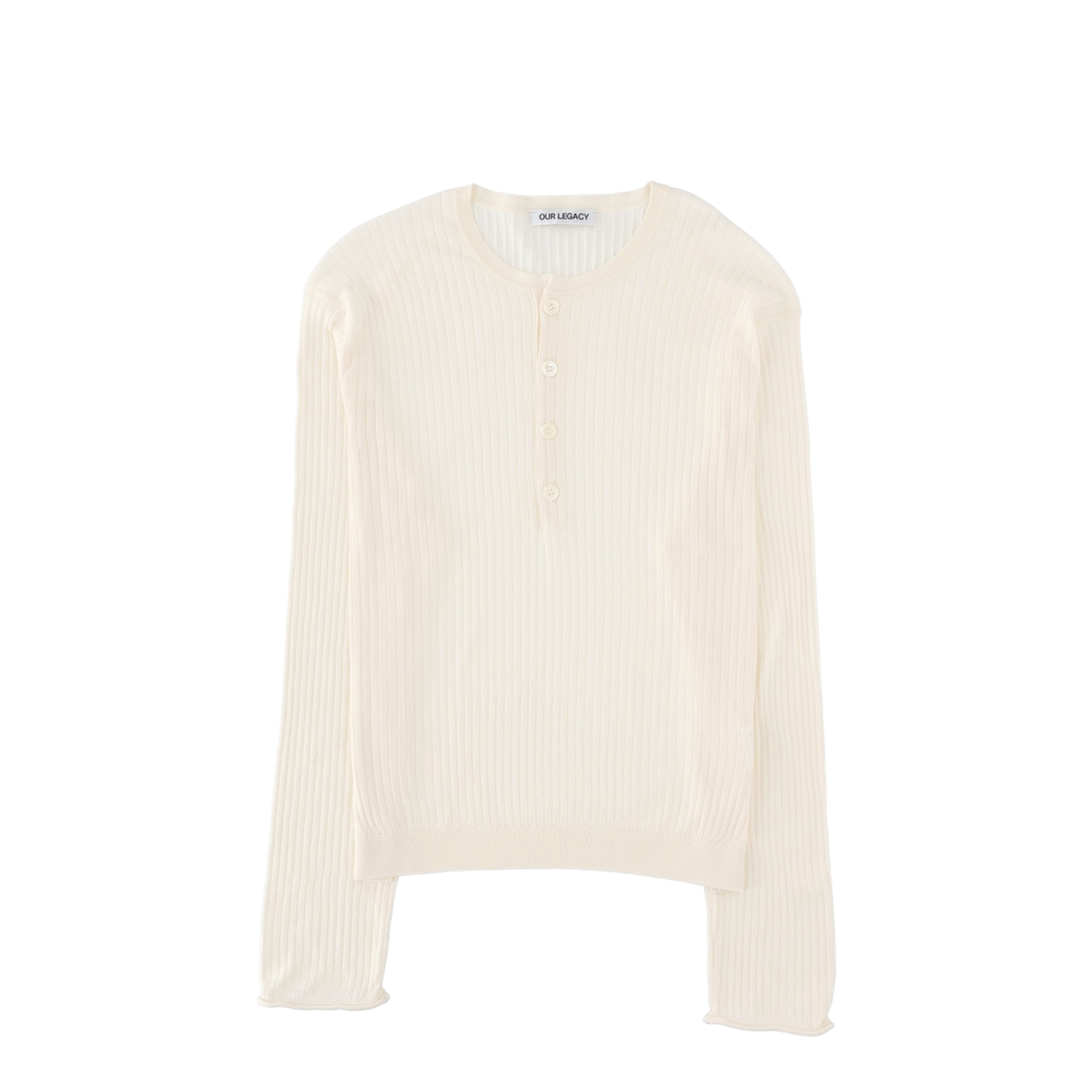 MAYFEYR - Our Legacy - Fine Henley T-Shirt - M2263FIIVORYCOTTONCREPE