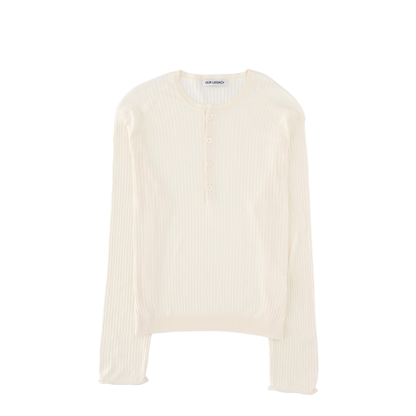 MAYFEYR - Our Legacy - Fine Henley T-Shirt - M2263FIIVORYCOTTONCREPE