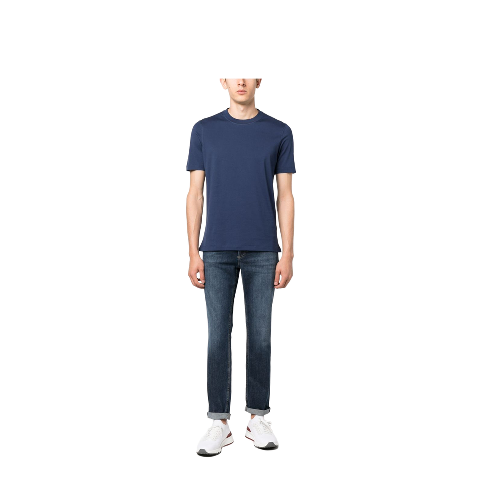Logo Embroidery Stretch Jeans