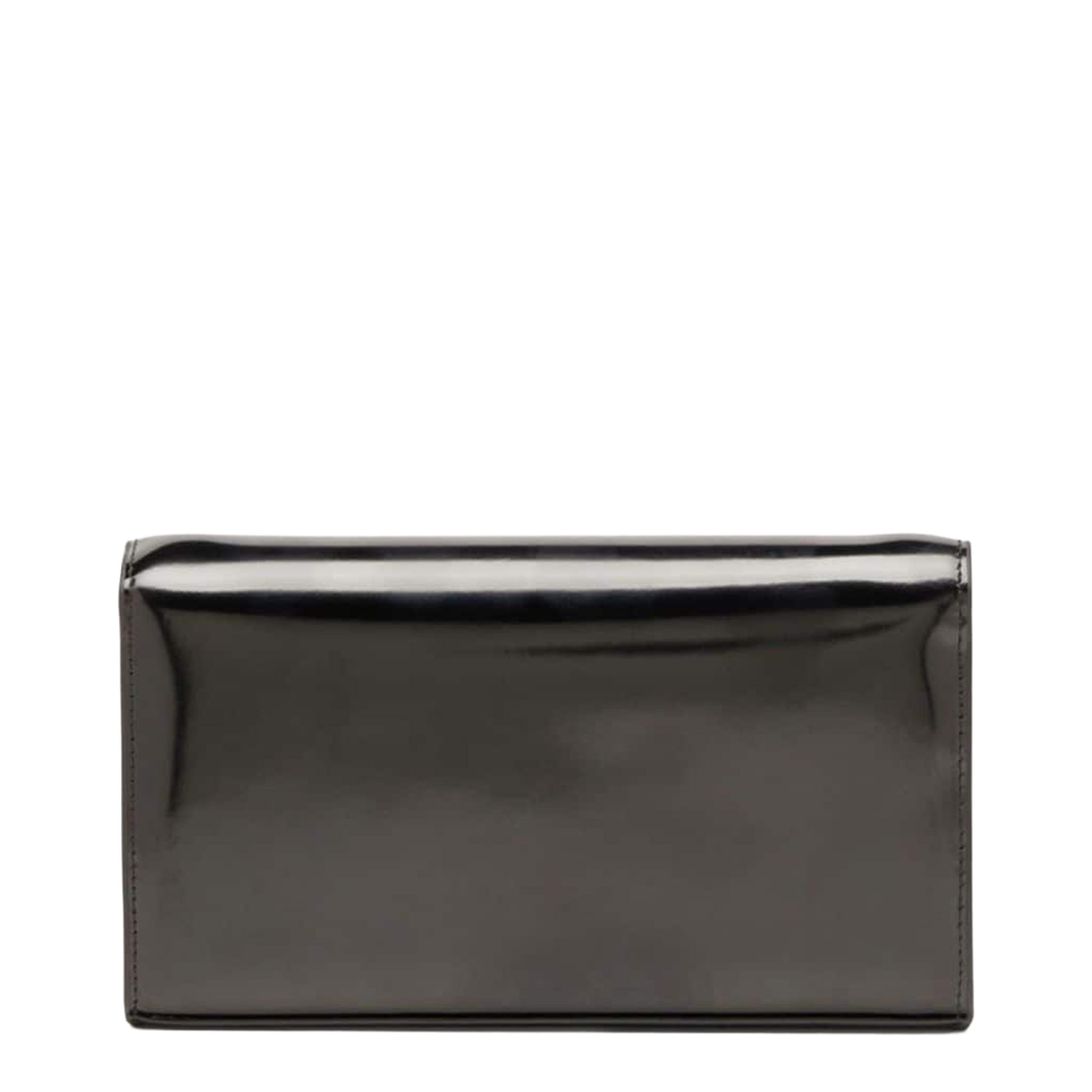 1DR Calfskin Wallet On Strap - Preto