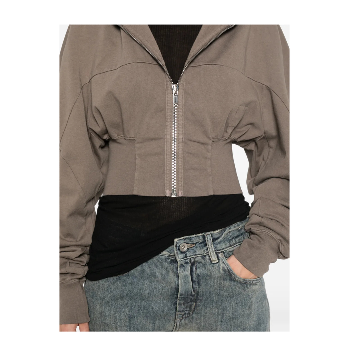 MAYFEYR - Rick Owens - Heavy Jersey Sweatshirt Cropped - DS02F6233RIG34