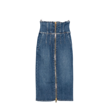 MAYFEYR - Elisabetta Franchi - Skirts Navy - GJ01N66E2139