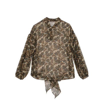 MAYFEYR -  - Printed Silk Chiffon Blouse - MSTBALLATASI003