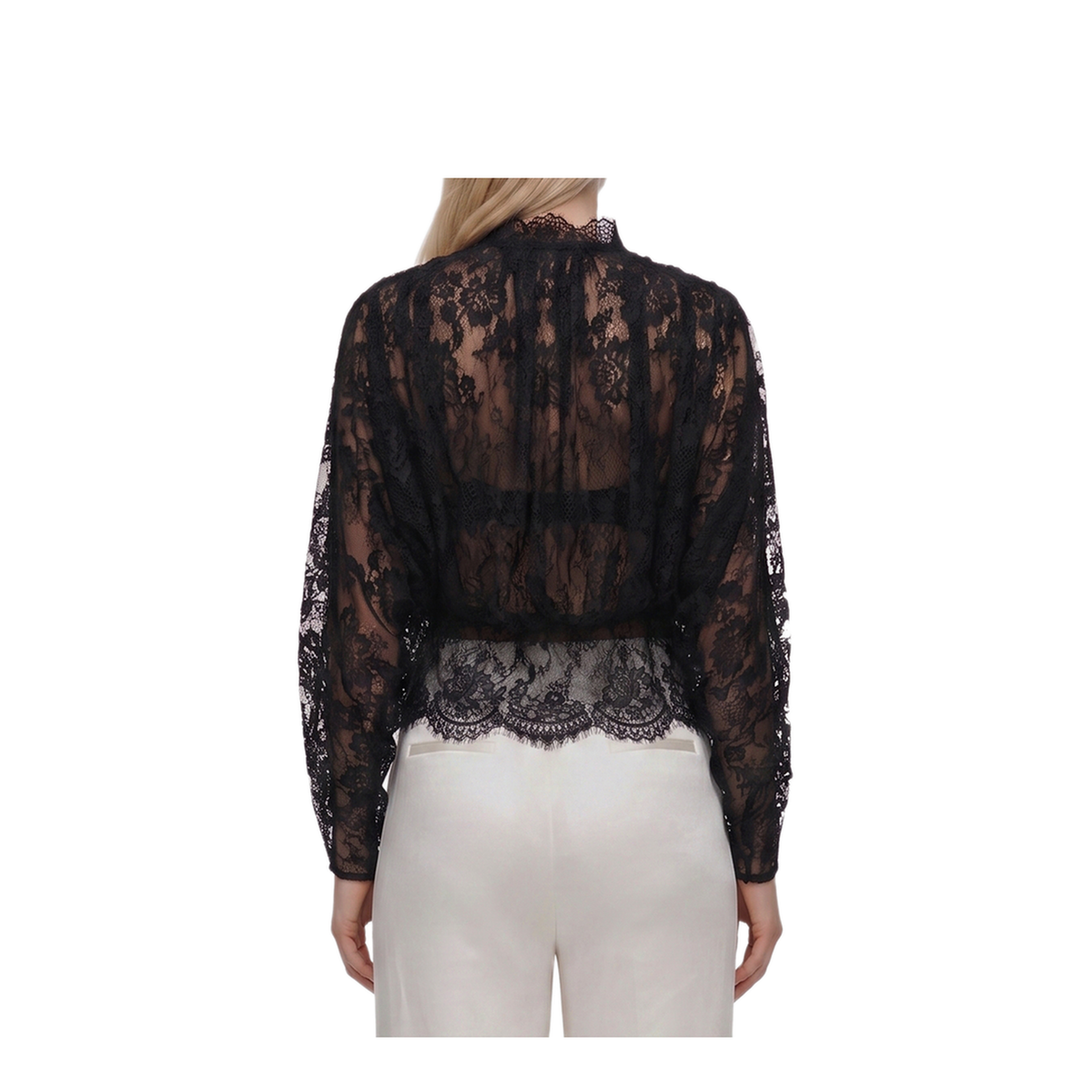 MAYFEYR - Self Portrait - Lace High Neck Blouse - AW26009TCB