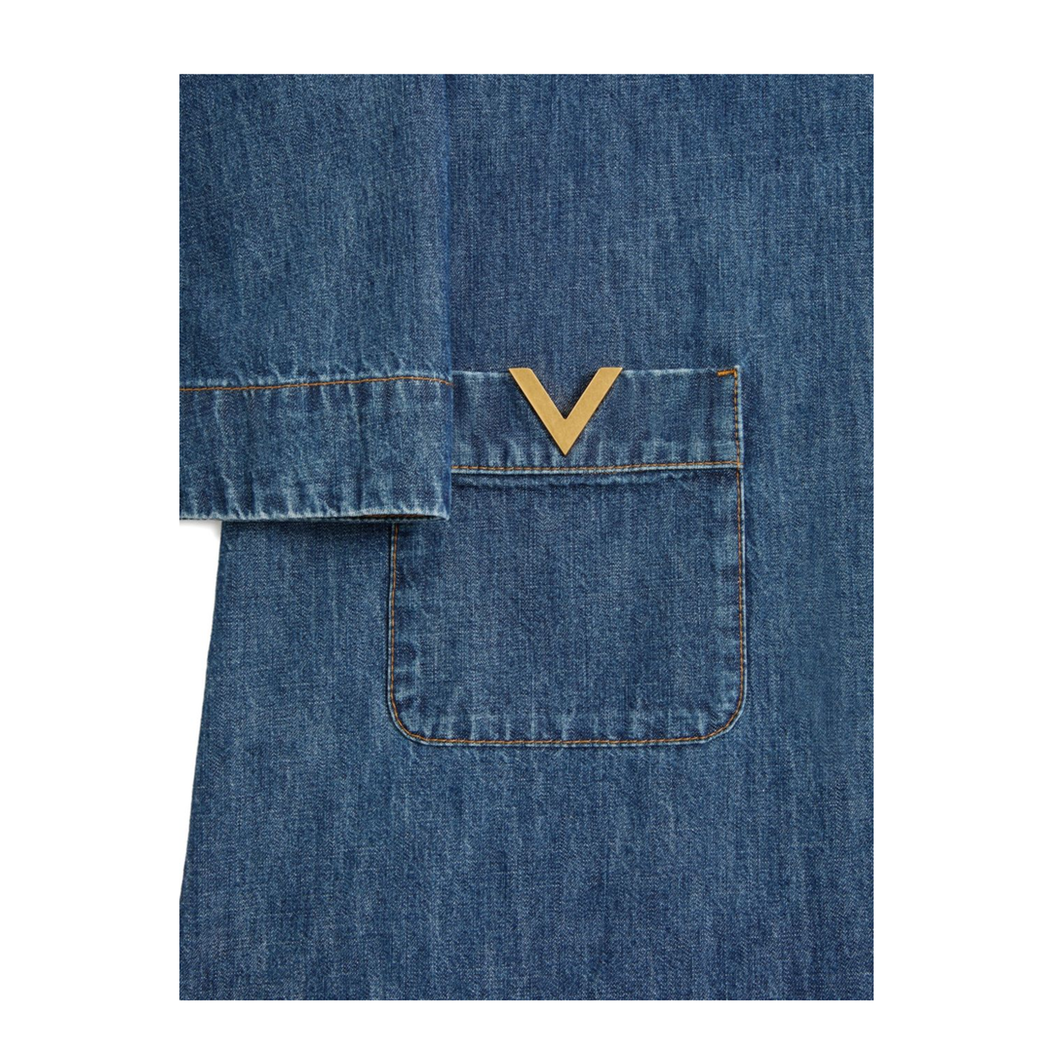 Vlogo Signature Denim Short Dress