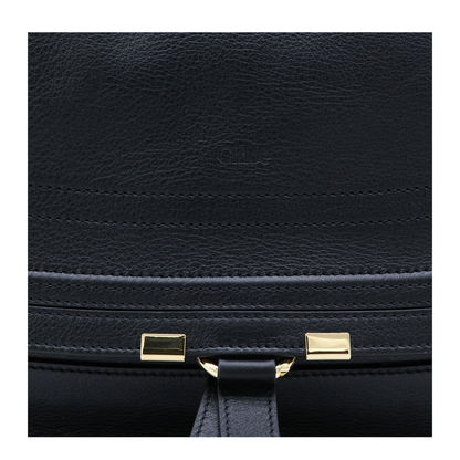 Marcie Small Calfskin Shoulder Bag - Black