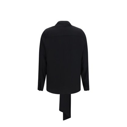 MAYFEYR - Burberry - Silk Blouse With Embroidered Logo And Scarf Detail - 8129795