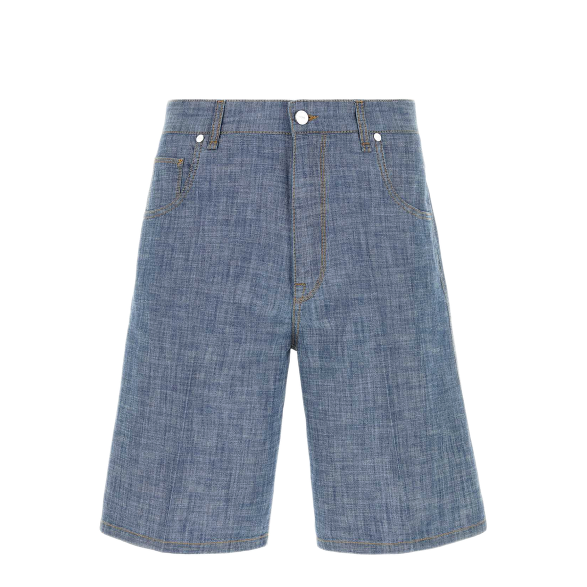 MAYFEYR - Fendi - Light Blue Chambray Bermuda Shorts - FLP375AY0CF0EX7