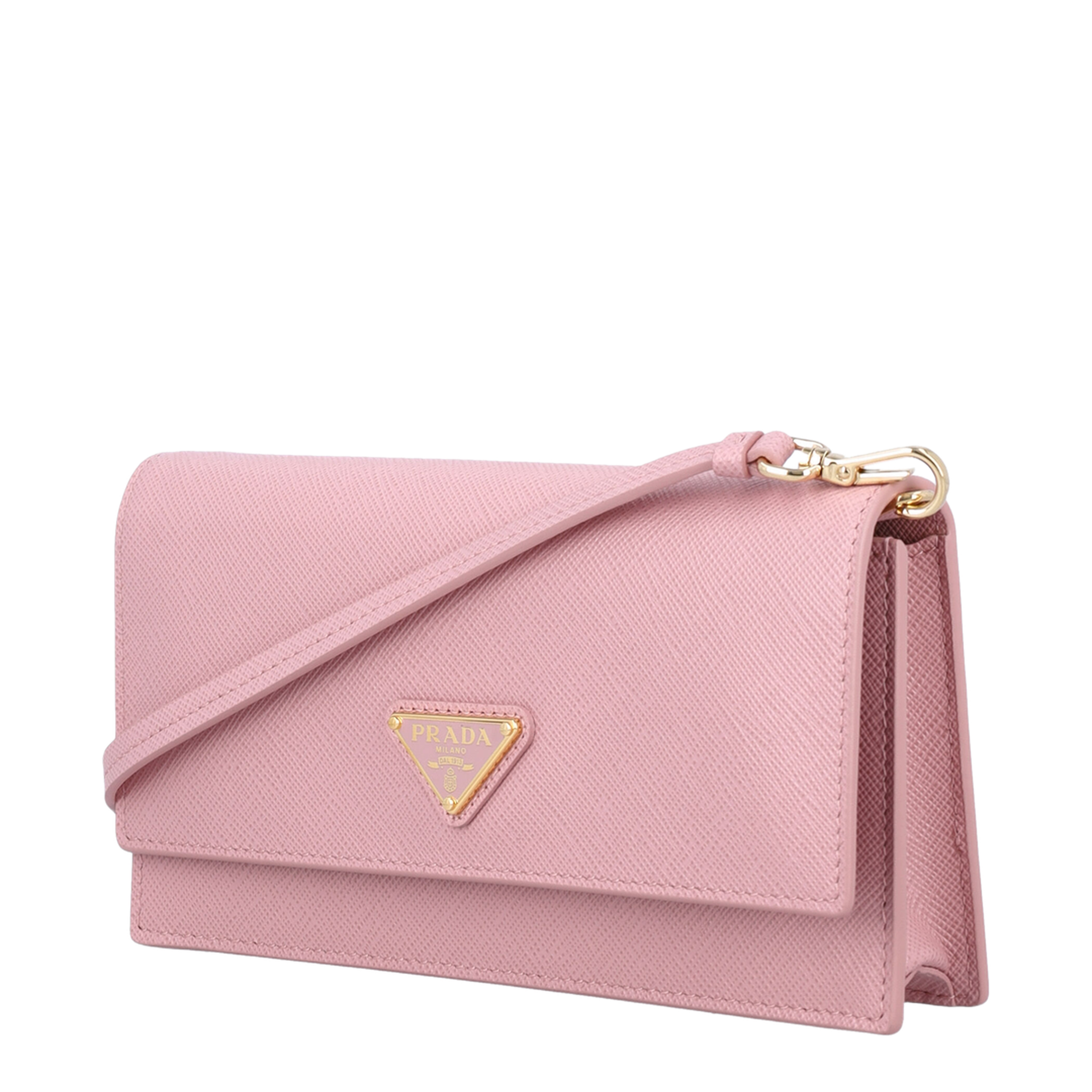 Pink Leather Clutch