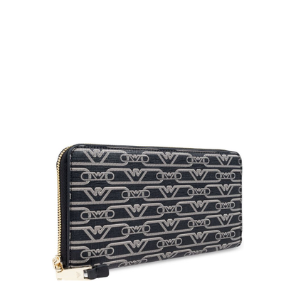 Zip-around wallet with all-over monogram print