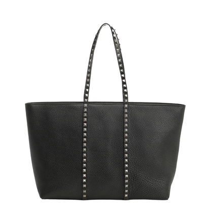 Rockstud Leather Tote Bag