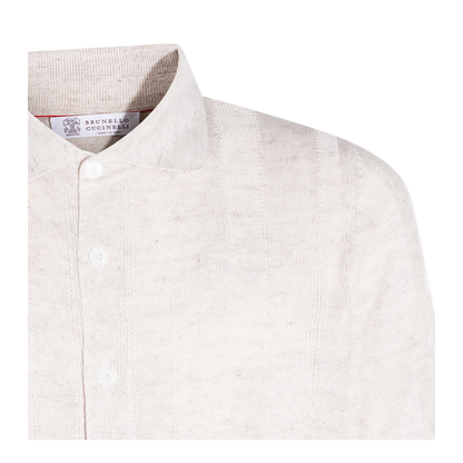 Cream Linen Blend Shirt