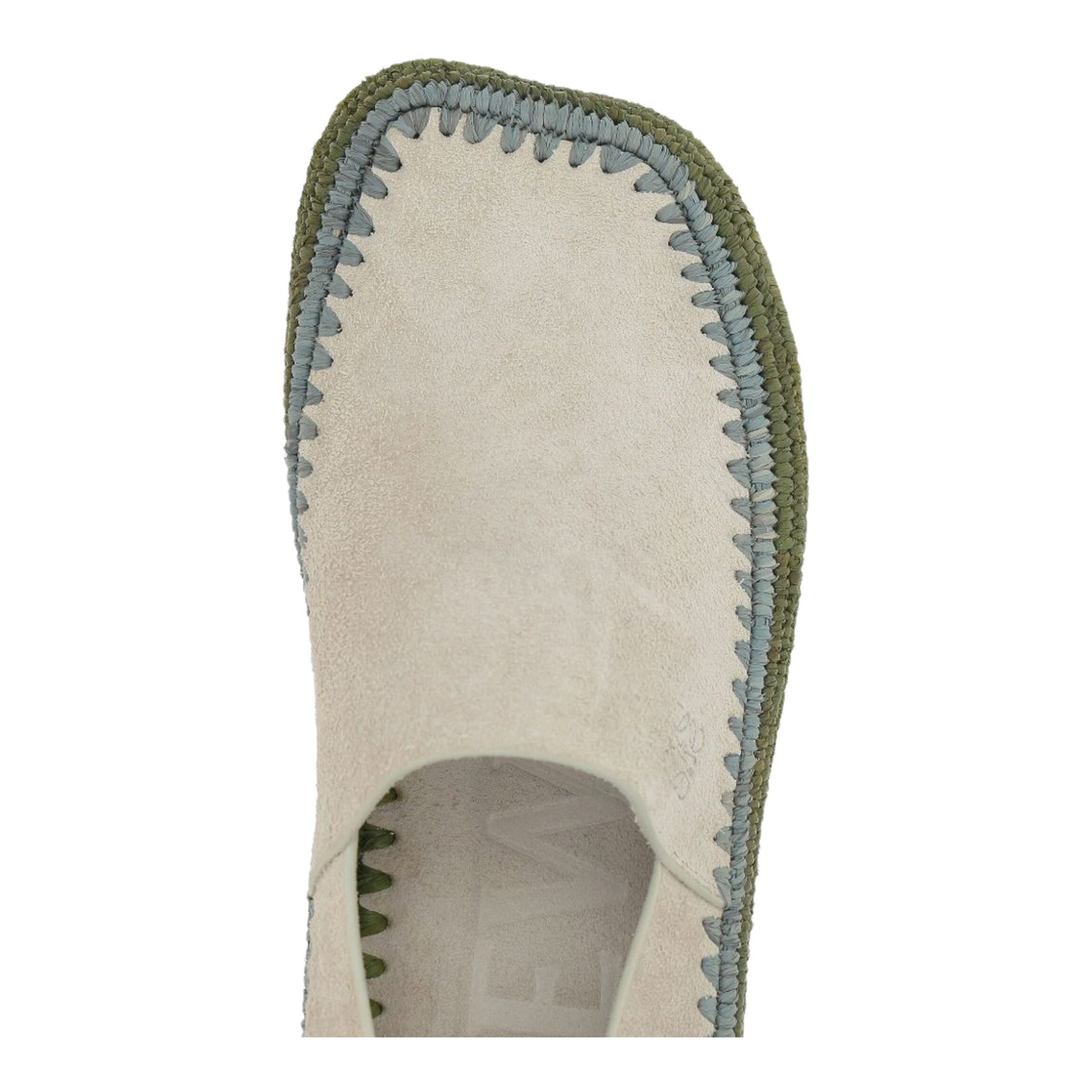 Rio Suede and Raffia Slippers Grey