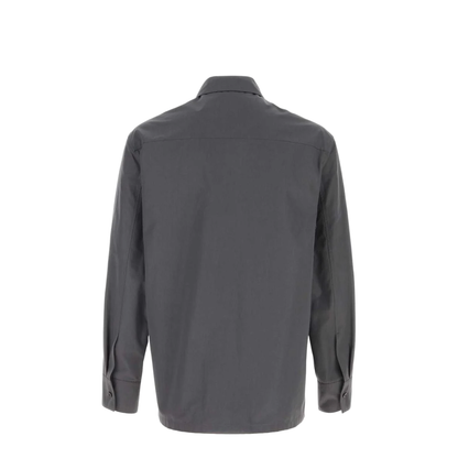 Dark Grey Poplin Shirt