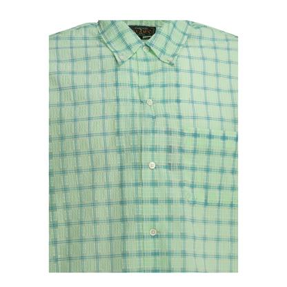 MAYFEYR - Beams Plus - Open Bd Nylon Airy Plaid Casual Shirt - 3811192413960