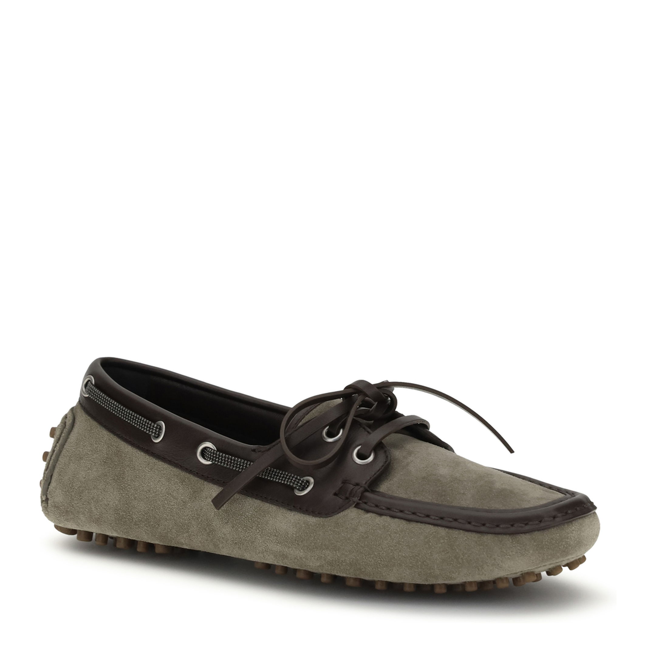 MAYFEYR - Brunello Cucinelli - Lace-Up Suede Loafers - MZSFG3200