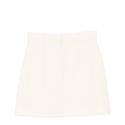 MAYFEYR - Alessandro Enriquez - White A Line Skirt With Bead Embellishment - SK81DCROFFWHITE