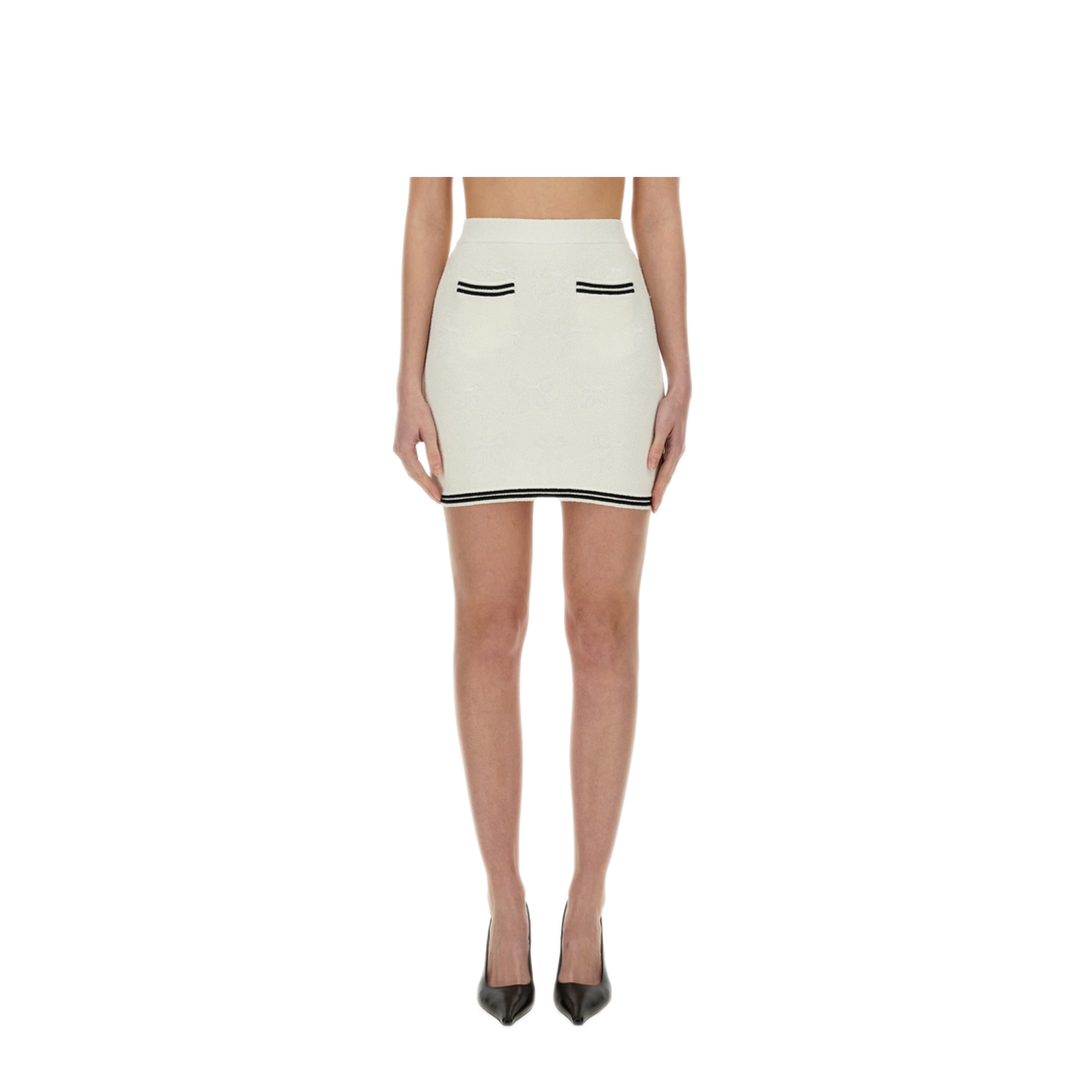 MAYFEYR - Self Portrait - Jacquard Skirt With Bow - RS25111SKCCREAM