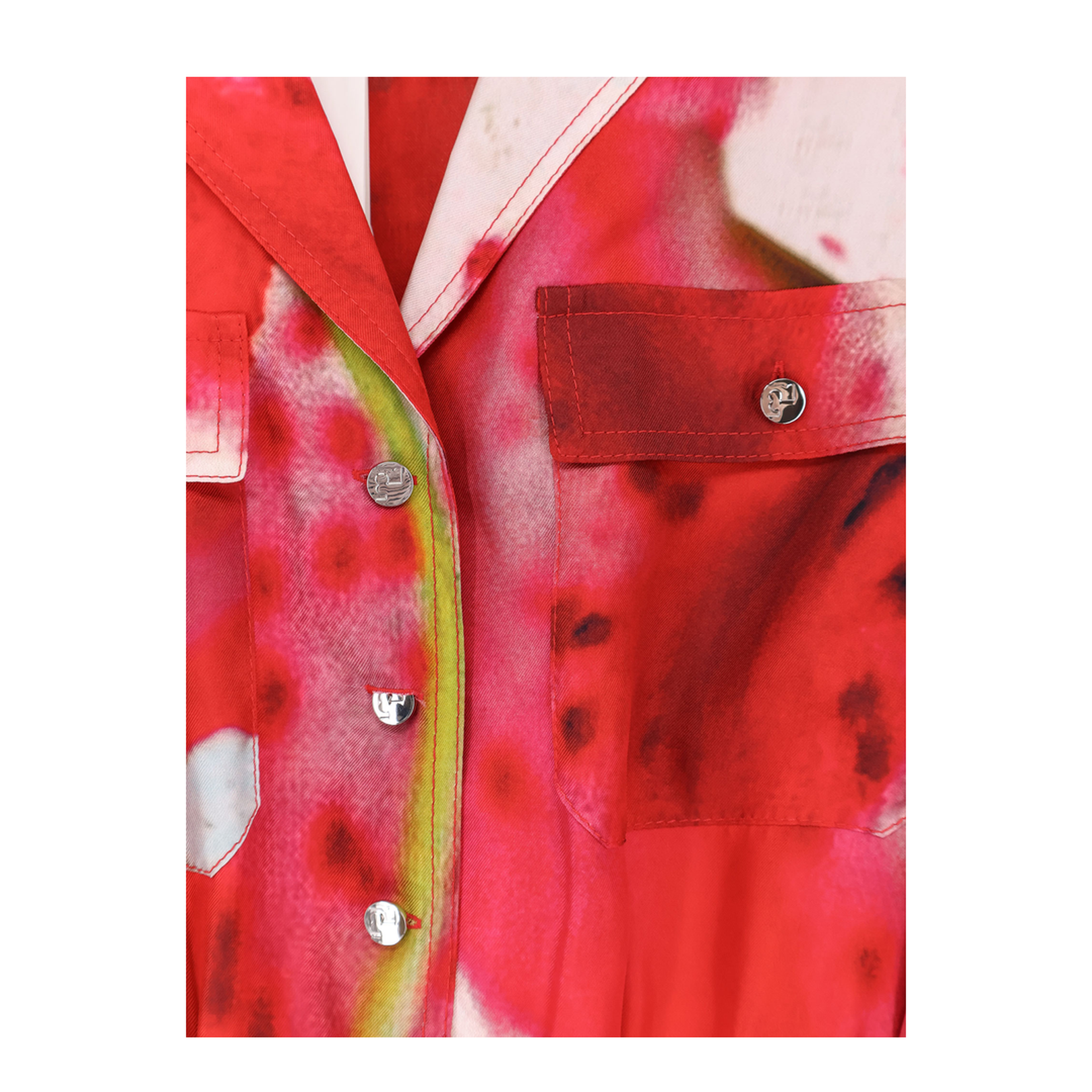 Printed Silk Chemisier Dress