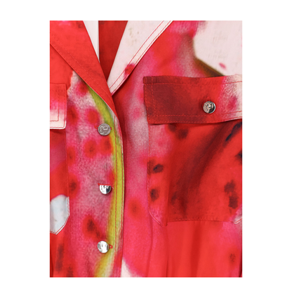 Printed Silk Chemisier Dress