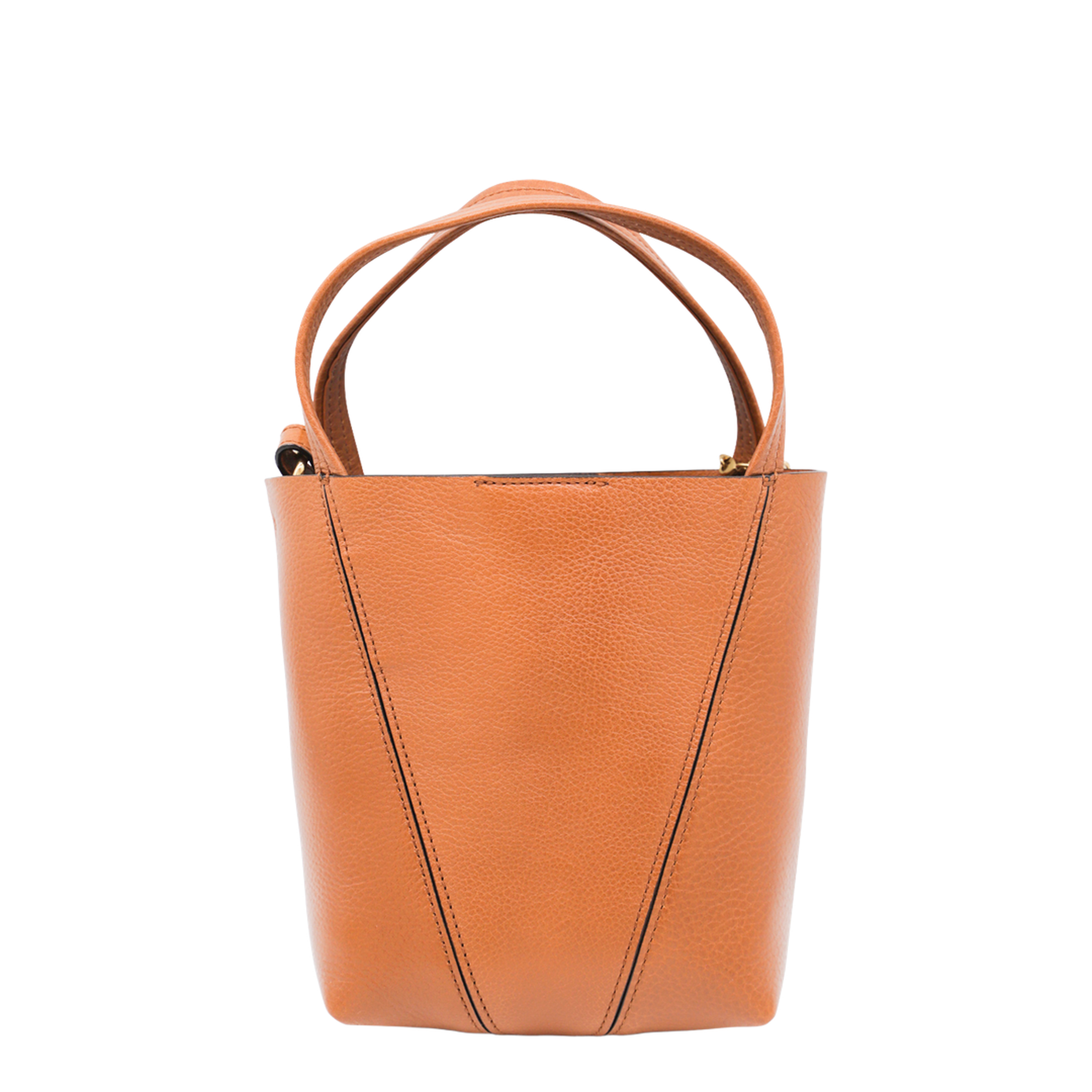 Small Spin Tote Bag in Grained Leather