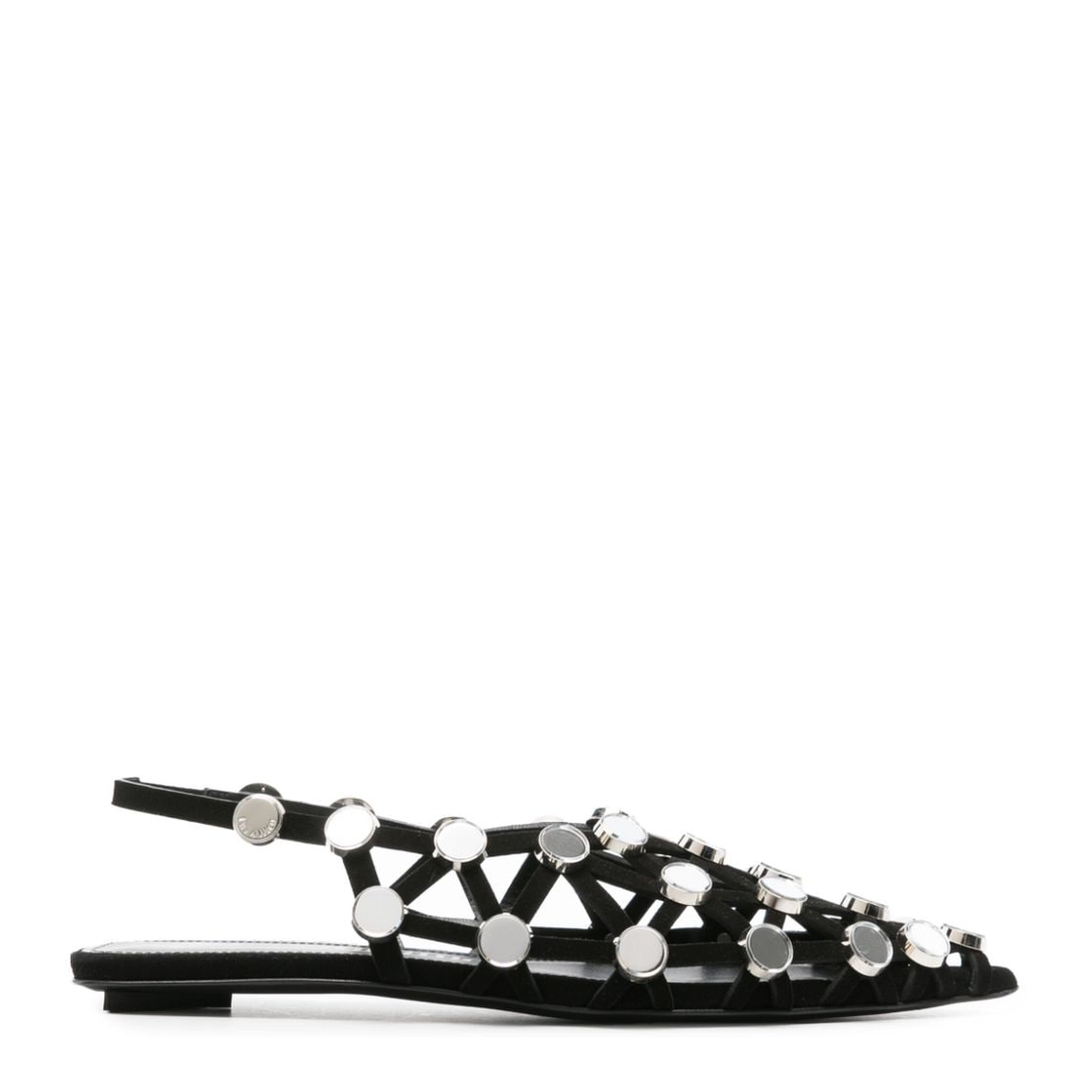 Grid Rhinestone Ballerina Shoes