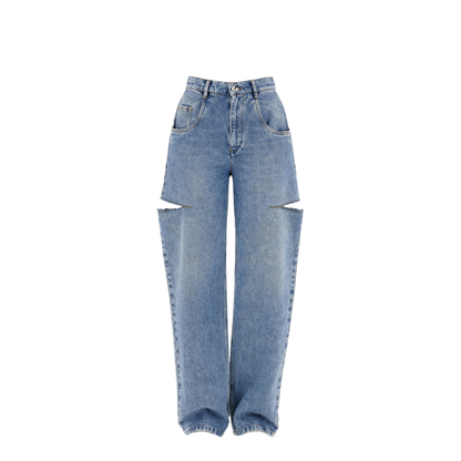 Denim Jeans with Slash Details