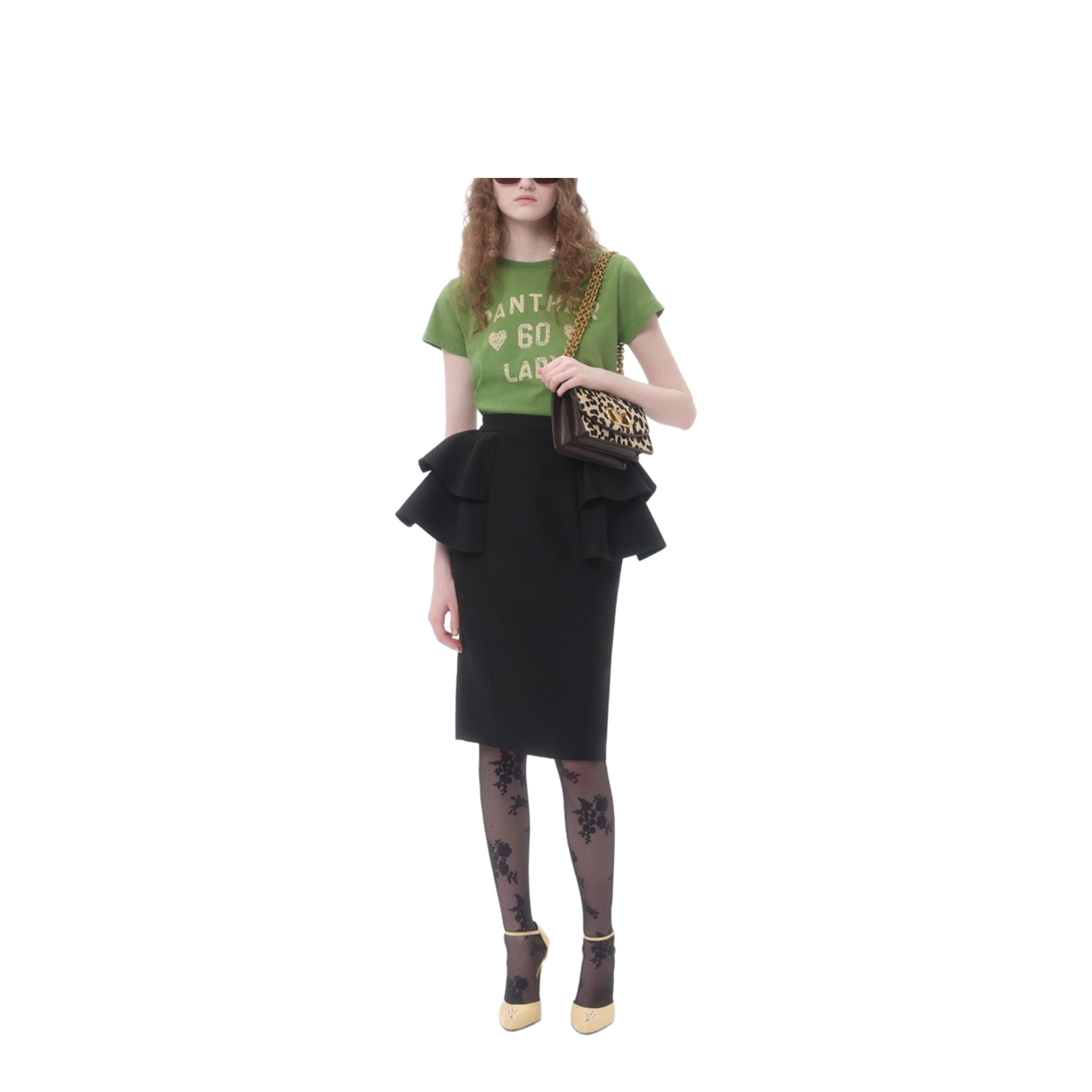 Wool And Silk Midi Skirt In Black