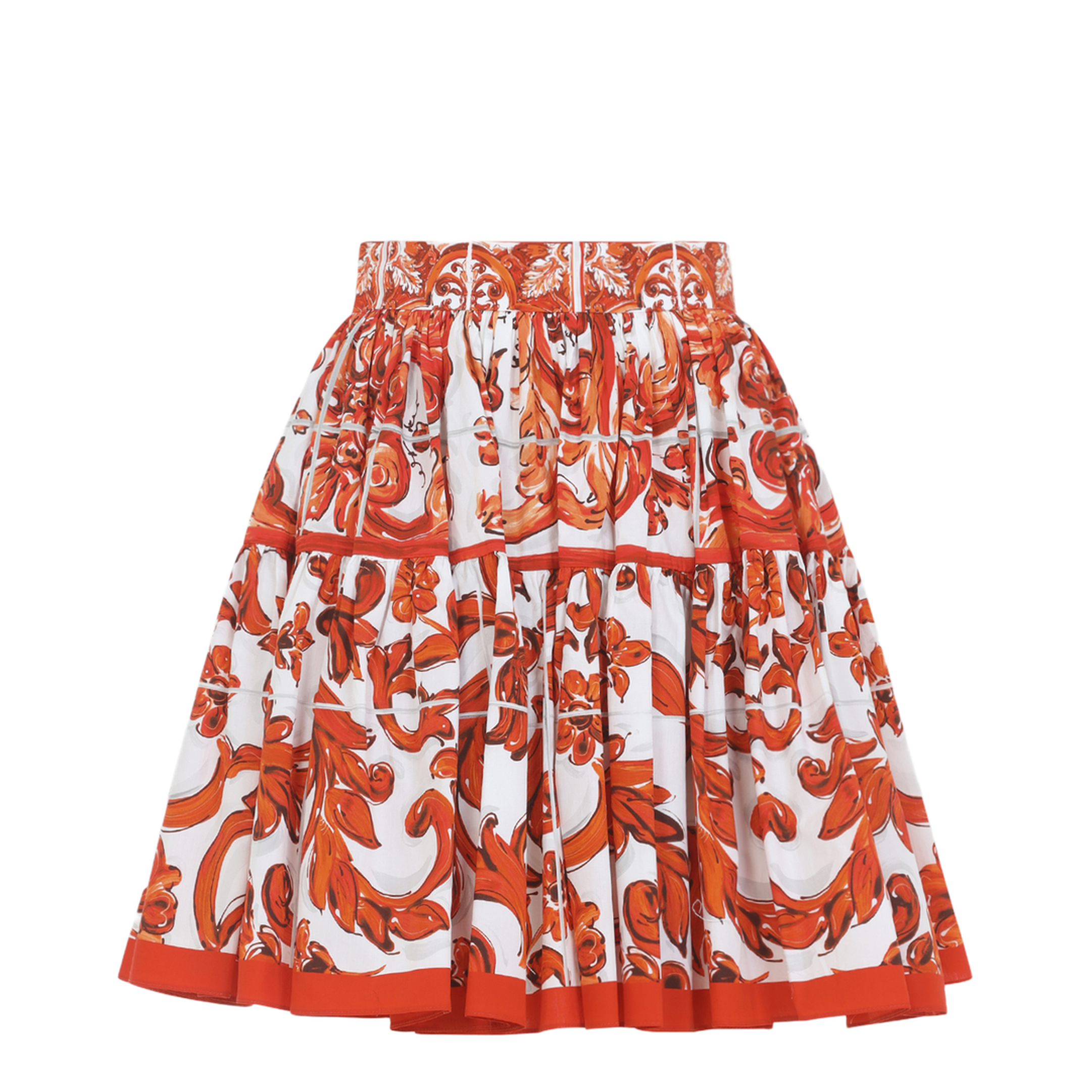 MAYFEYR - Dolce & Gabbana - Popeline Maiolica Skirt - F4CB1TGDDRL