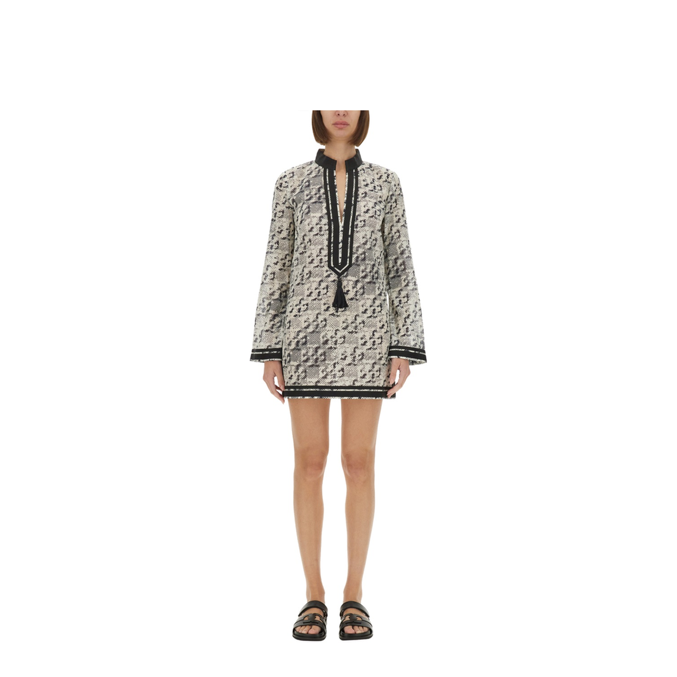 Printed Tunic with Tassel