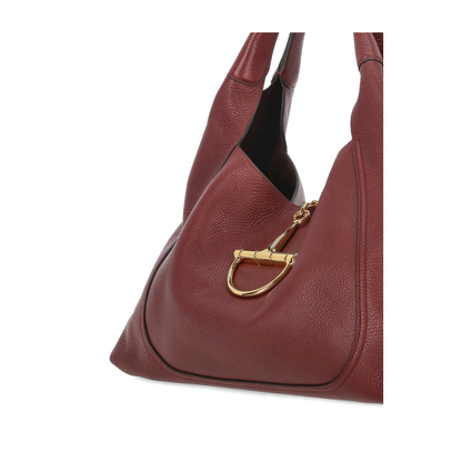 Softbit Maxi Leather Shoulder Bags - Red