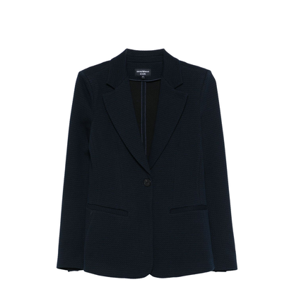 Icon Single-Breasted Jacket in Embossed Jacquard Knit