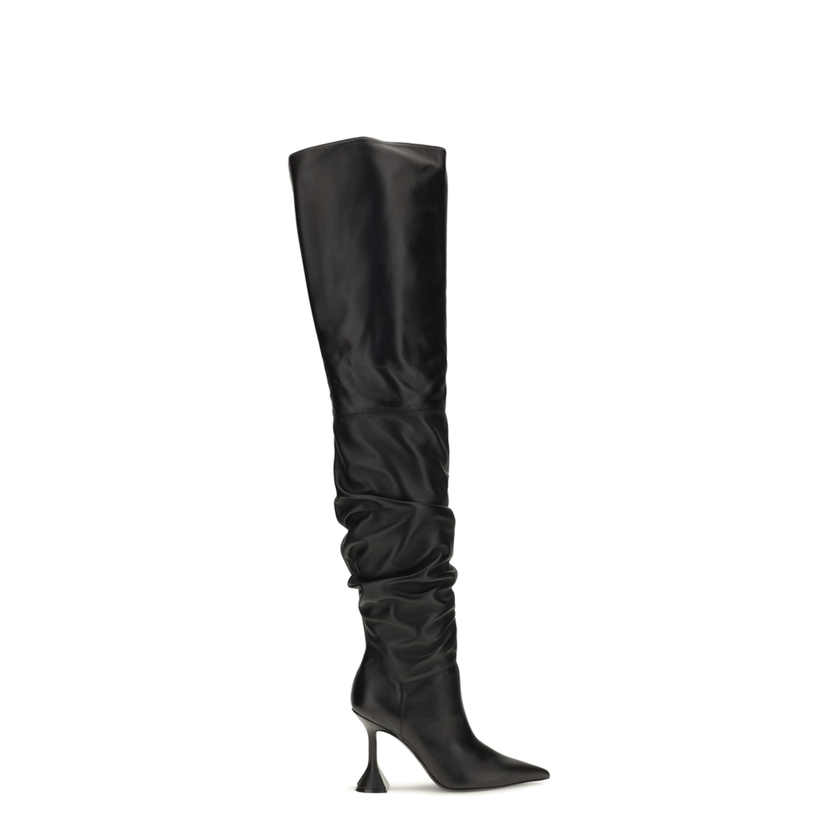 MAYFEYR - Amina Muaddi - Olivia Thigh High Boots - 18S366831OLIBLACKNAPPA