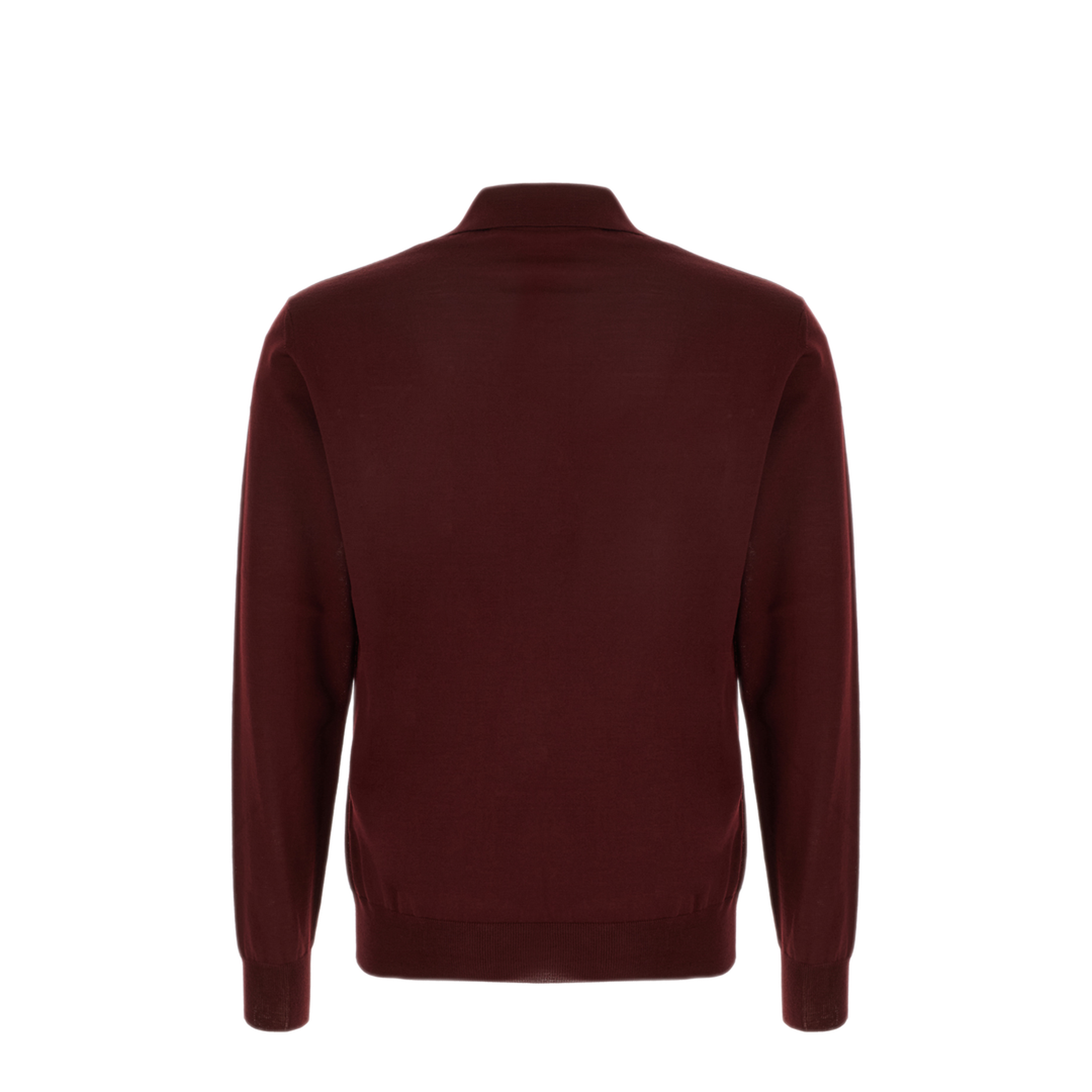 MAYFEYR - Valentino - Burgundy Wool Polo Shirt - 9V3KP04UBH9697