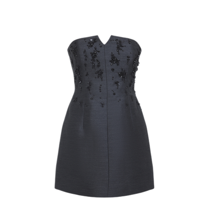 MAYFEYR - ALBERTA FERRETTI - Off Shoulder Grey Wool Dress - A043451361509