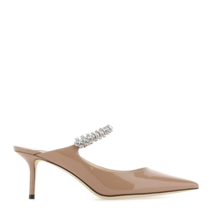 MAYFEYR - Jimmy Choo - Bing 65 Skin Pink Mules - BING65PATBALLETPINK