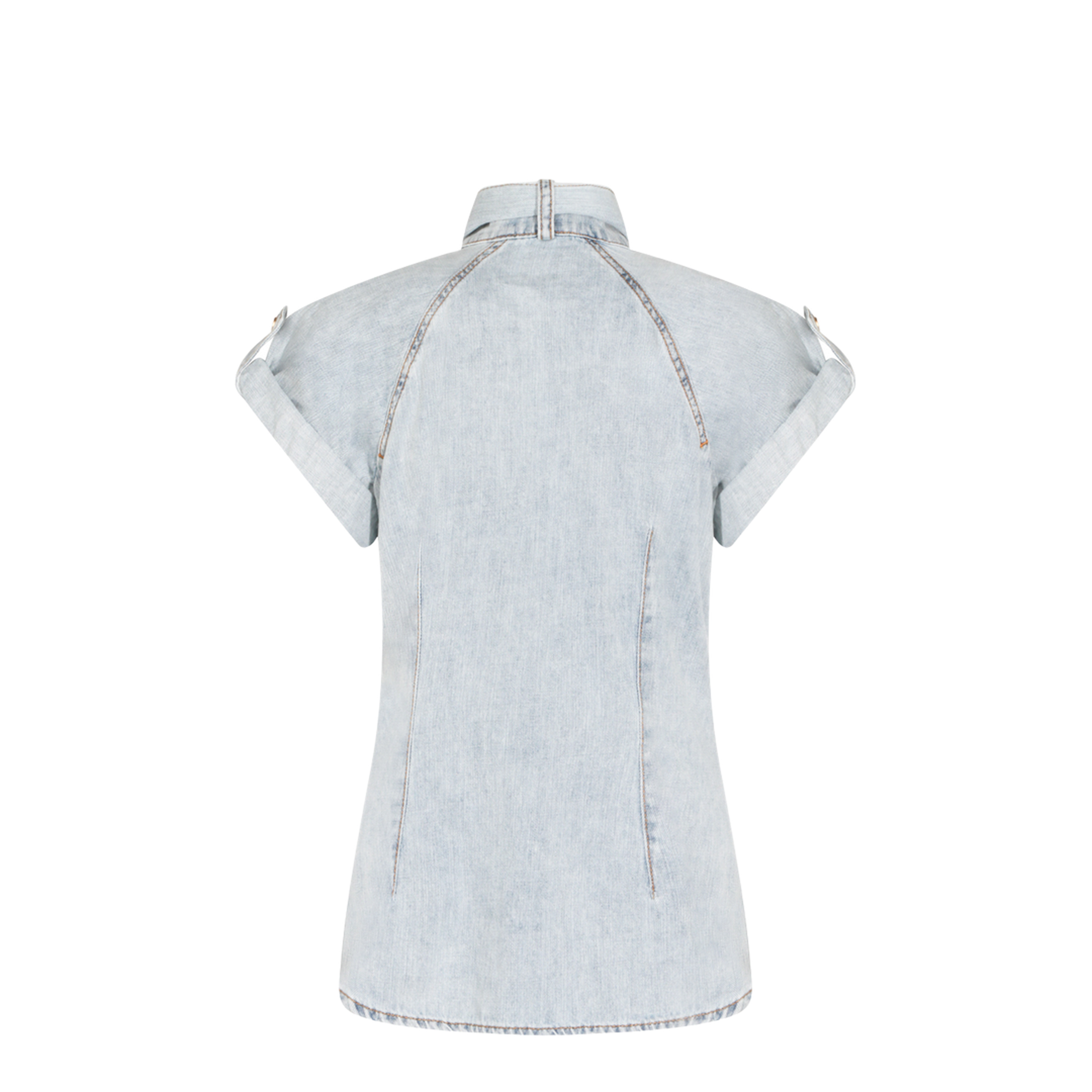 Bow-tie denim top