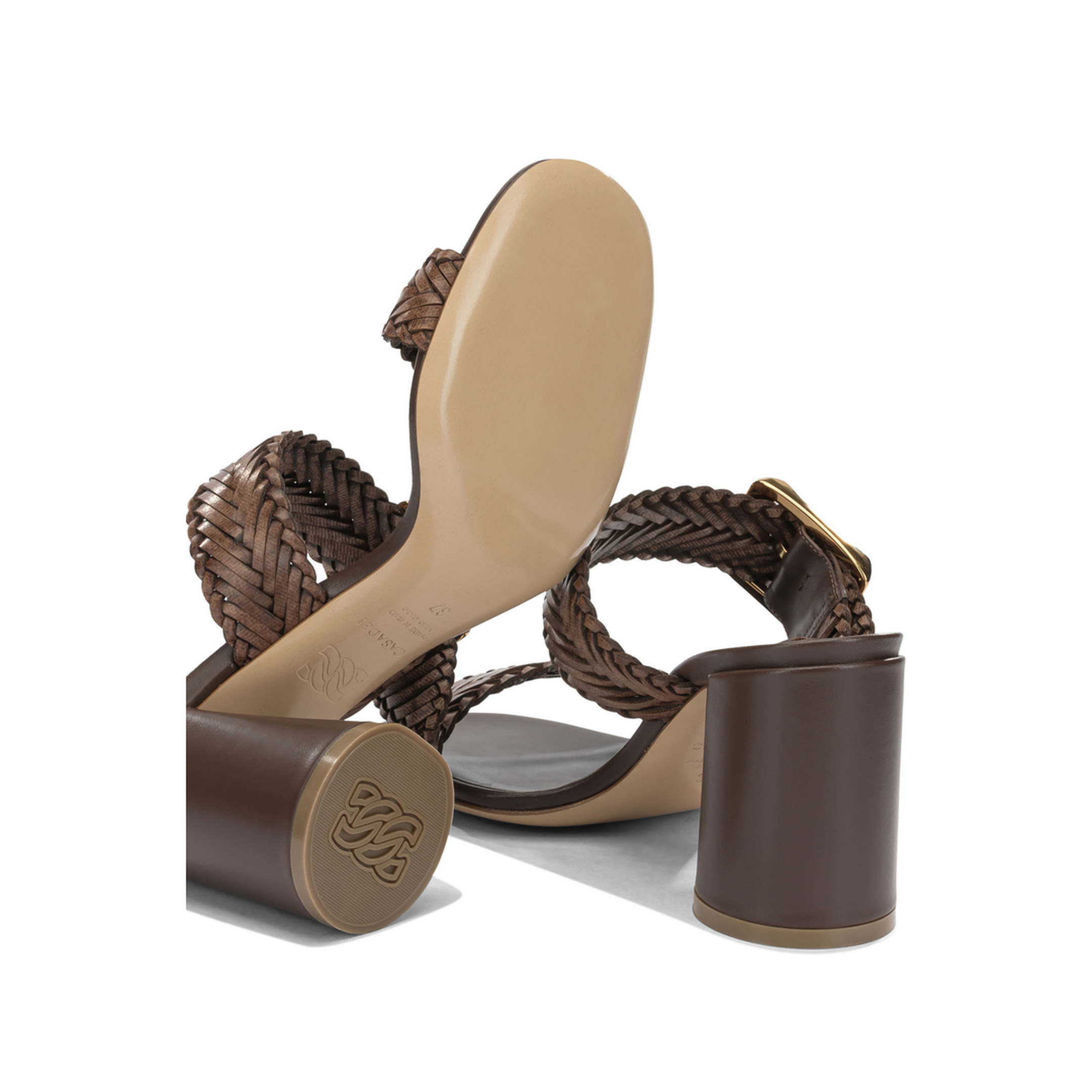 MAYFEYR - Casadei - Leather Mid Heeled Sandals - 1M576B0801C30492615