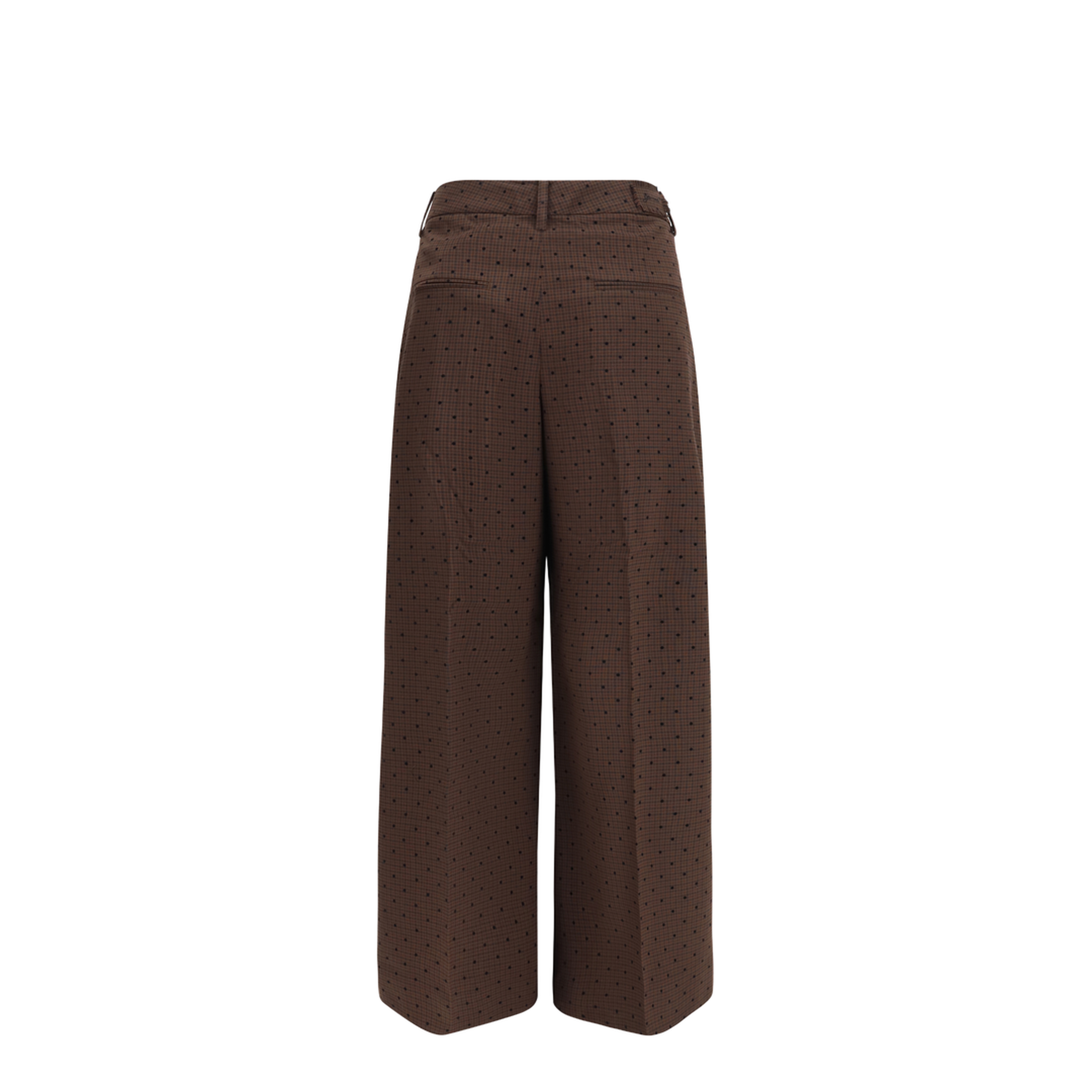MAYFEYR - Ganni - Flocked Plaid Crossover Pants - A1080035