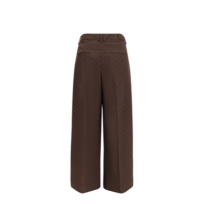 MAYFEYR - Ganni - Flocked Plaid Crossover Pants - A1080035