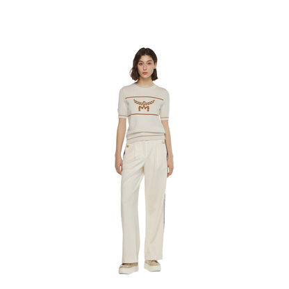 Wide-Leg Bouclé Pants