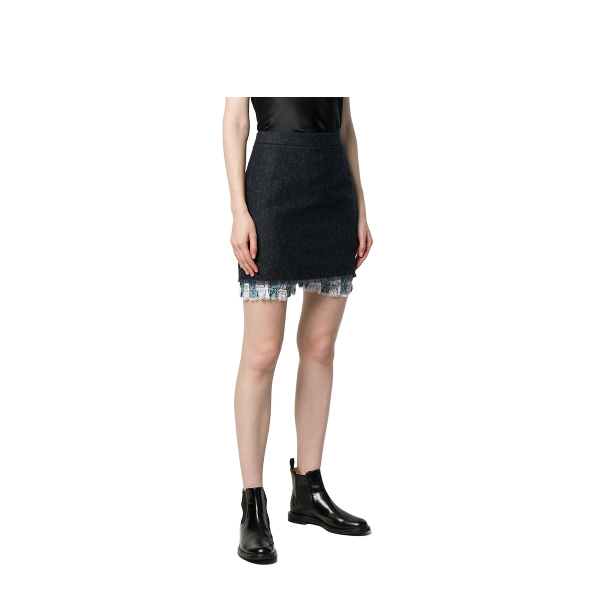 MAYFEYR - Thom Browne - Layered Mini Skirt - FGC626T05385415