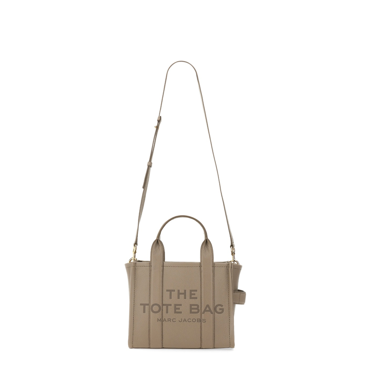 Small Full Grain Leather Tote - Cement