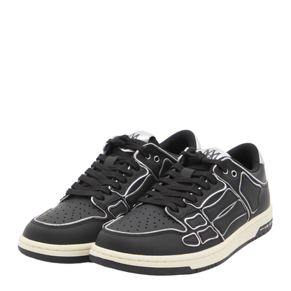 Skel Top Low Black Sneaker With Logo Patch