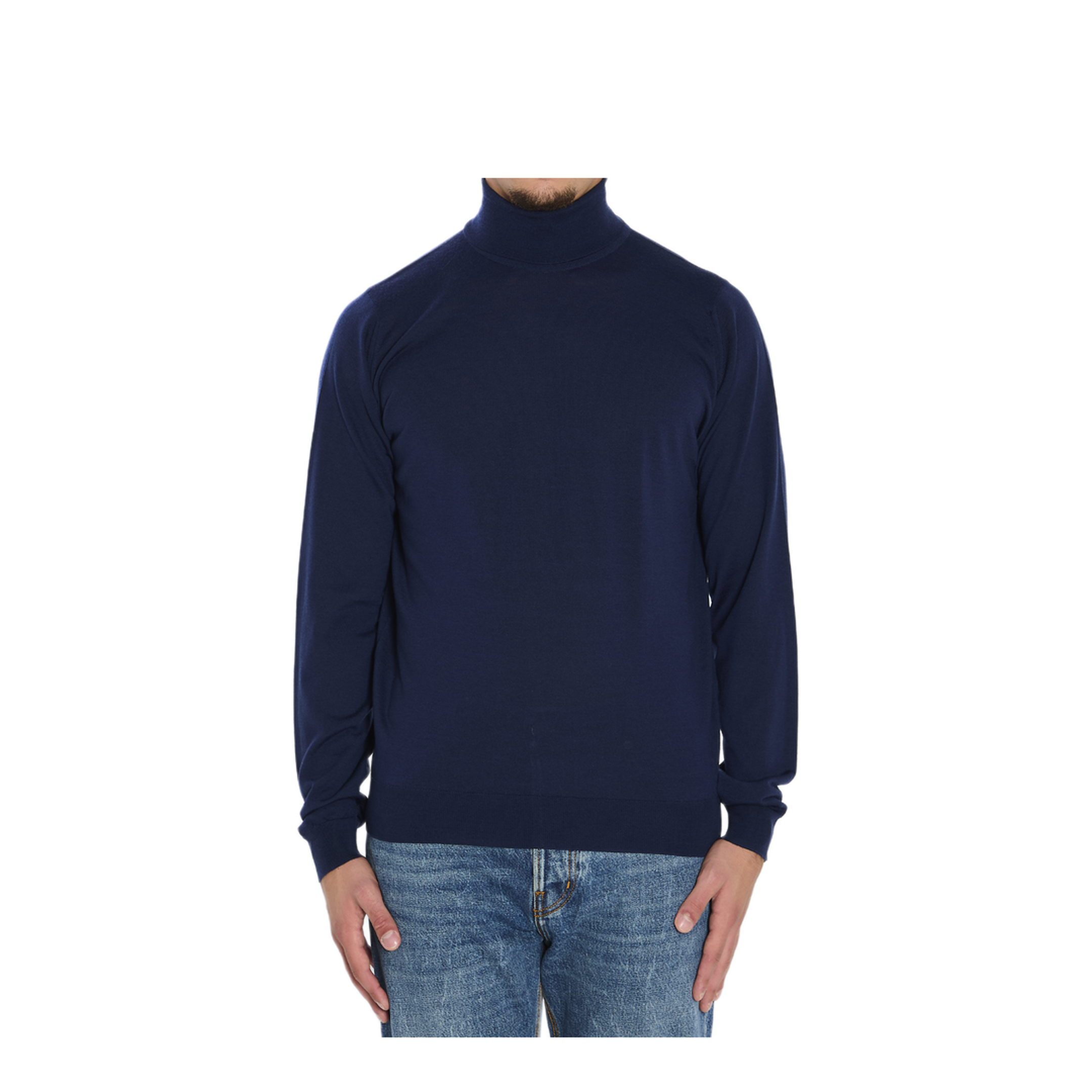 MAYFEYR - John Smedley - Cherwell Turtleneck Sweater - CHERWELLHEMINGWAYBLUE