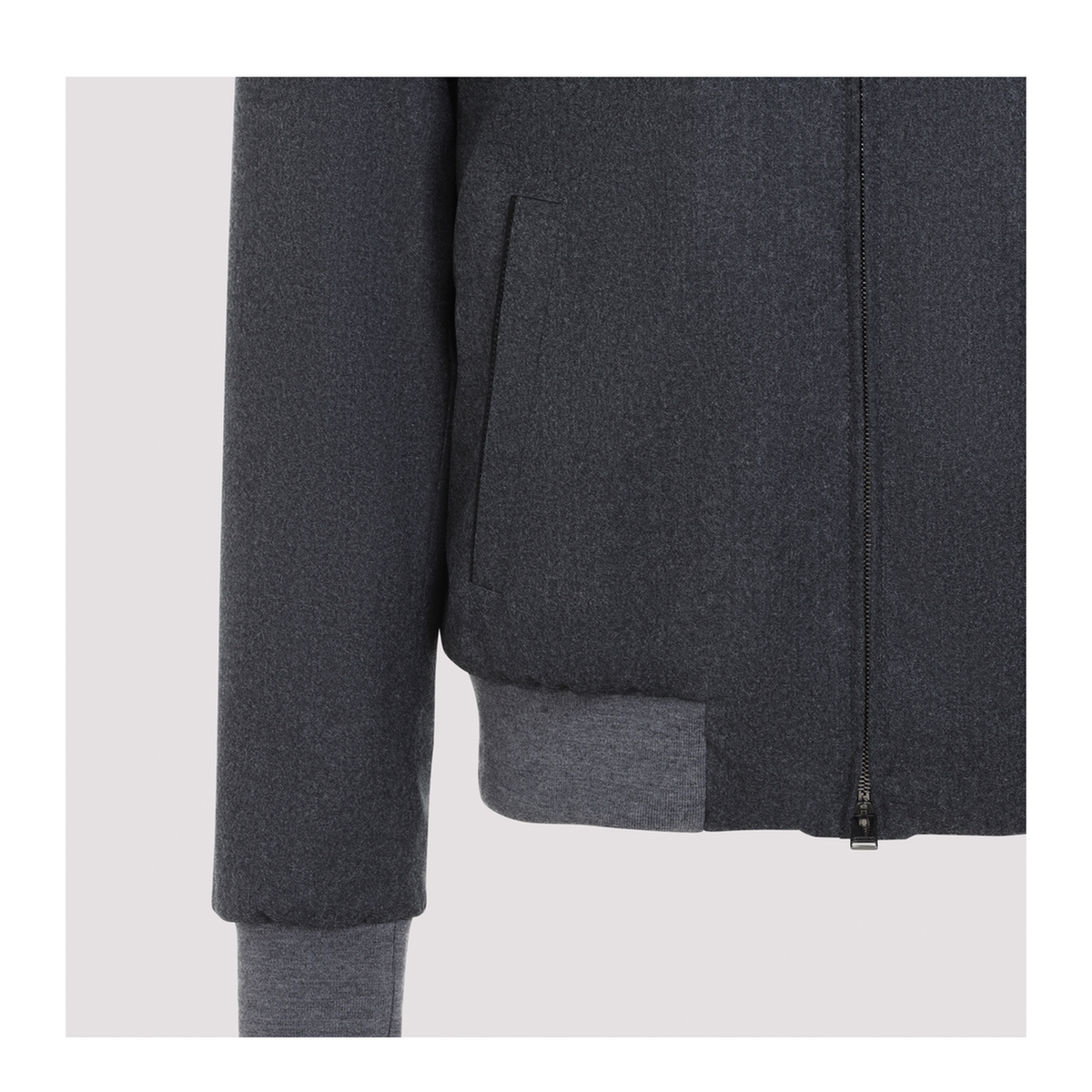 MAYFEYR - CANALI - Charcoal Grey Bomber Jacket - O41103SG03516111